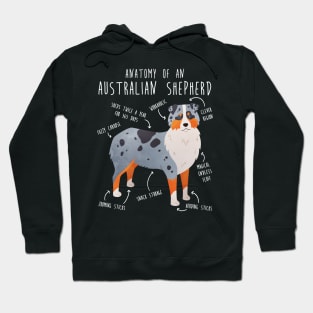 Aussie Australian Shepherd Anatomy Hoodie